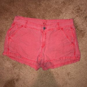 EUC J.crew dip dye shorts pink denim